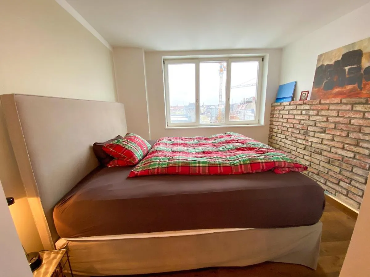 Exklusives Panorama Penthouse Im Herzen Von Munchen, Dachterasse, Kamin Daire
